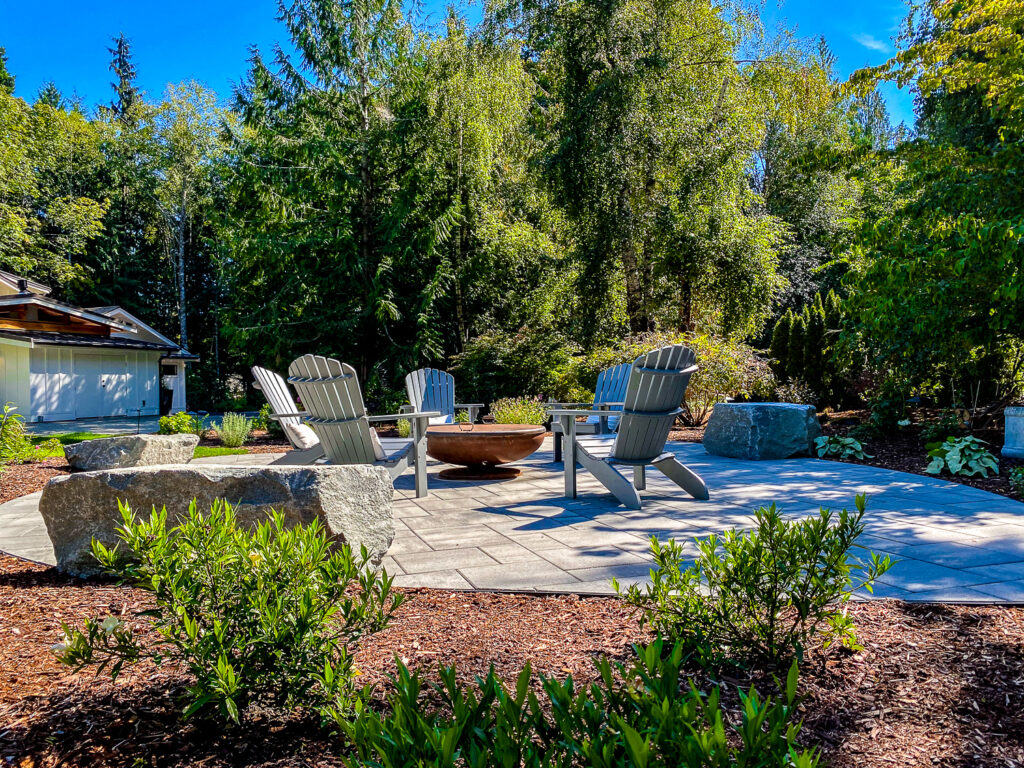 Heart shaped paver patio in Gig Harbor, WA